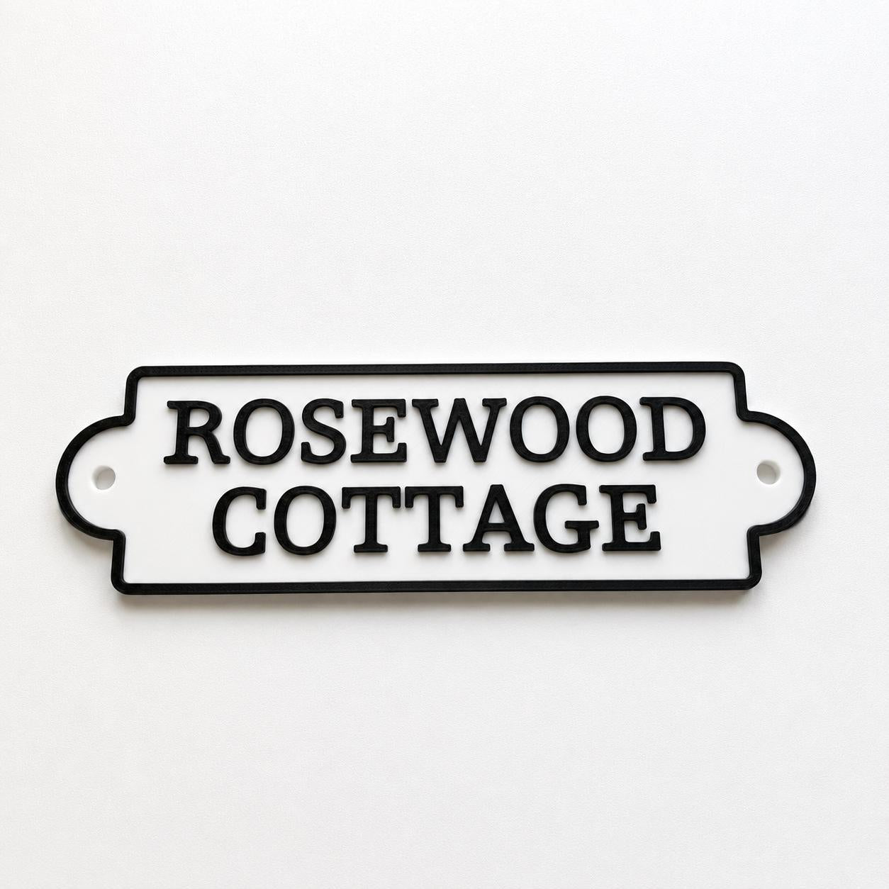 Personalised Text Sign Custom House Name Plaque Garden Wall Plate Memorial Bench
