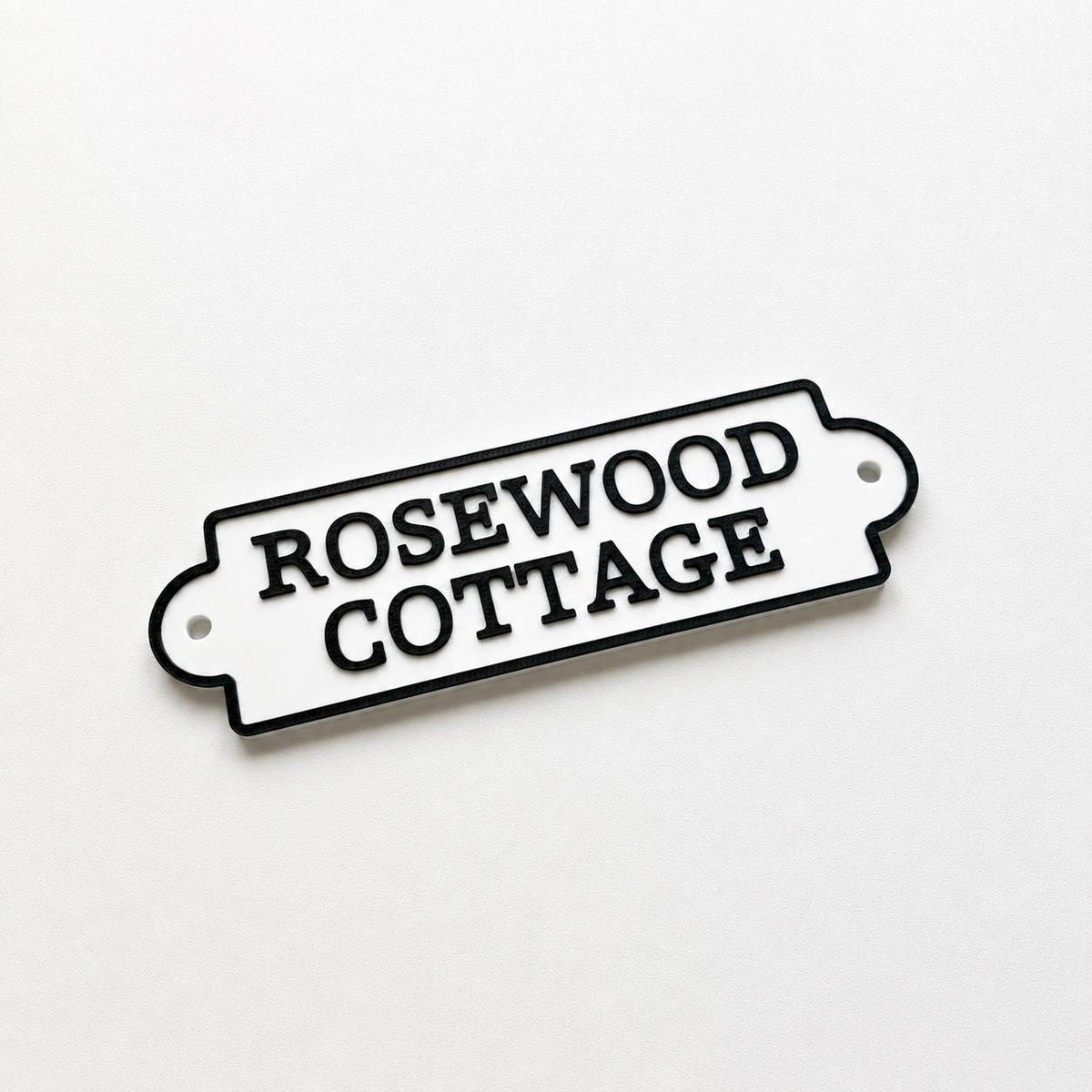 Personalised Text Sign Custom House Name Plaque Garden Wall Plate Memorial Bench