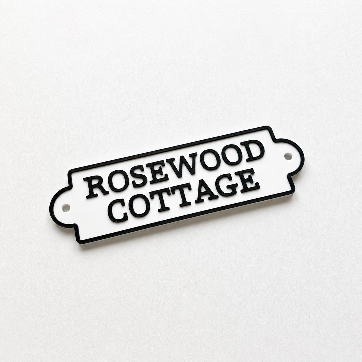 Personalised Text Sign Custom House Name Plaque Garden Wall Plate Memorial Bench