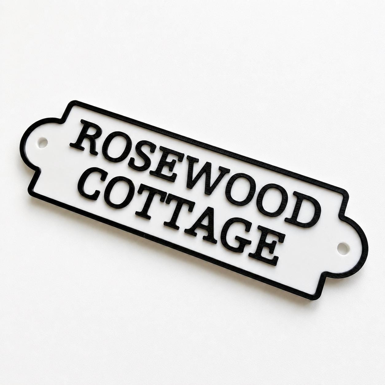 Personalised Text Sign Custom House Name Plaque Garden Wall Plate Memorial Bench