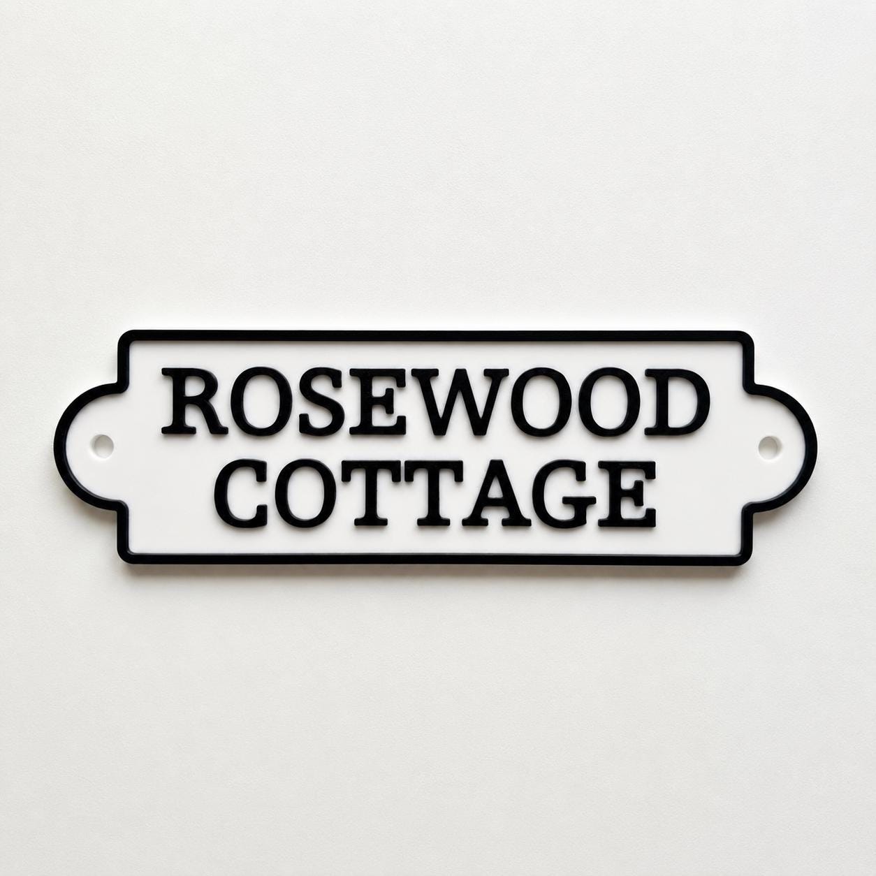 Personalised Text Sign Custom House Name Plaque Garden Wall Plate Memorial Bench