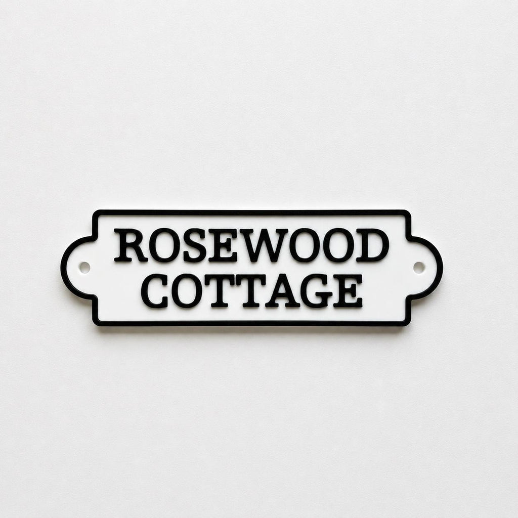 Personalised Text Sign Custom House Name Plaque Garden Wall Plate Memorial Bench