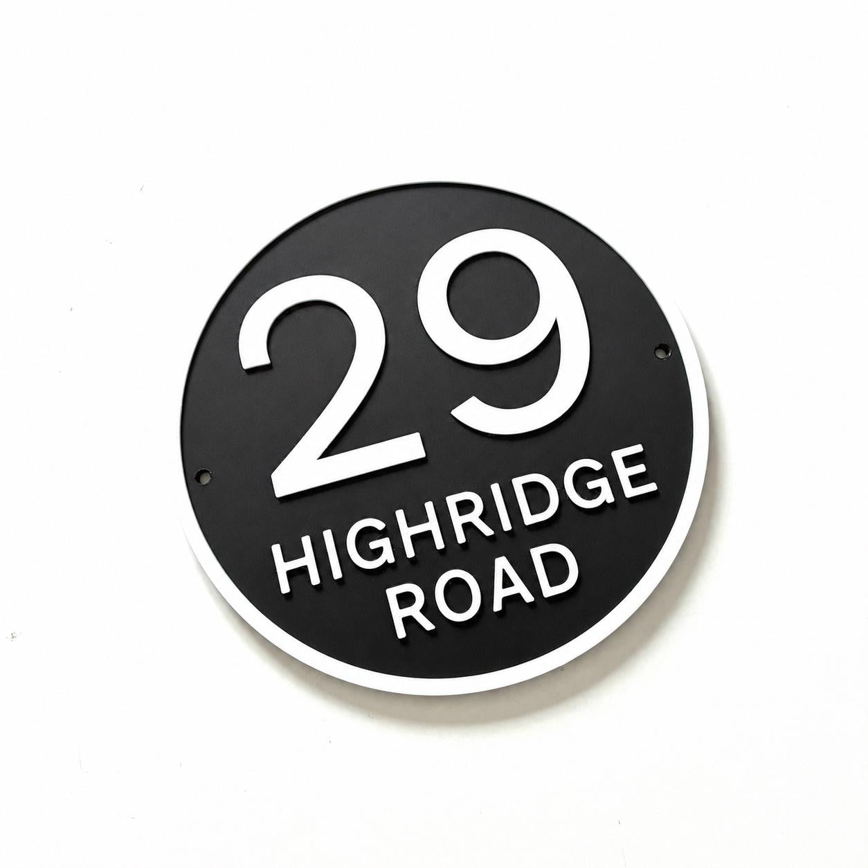 Personalised House Number Sign Custom Street Name Text Plaque Garden Wall Plate