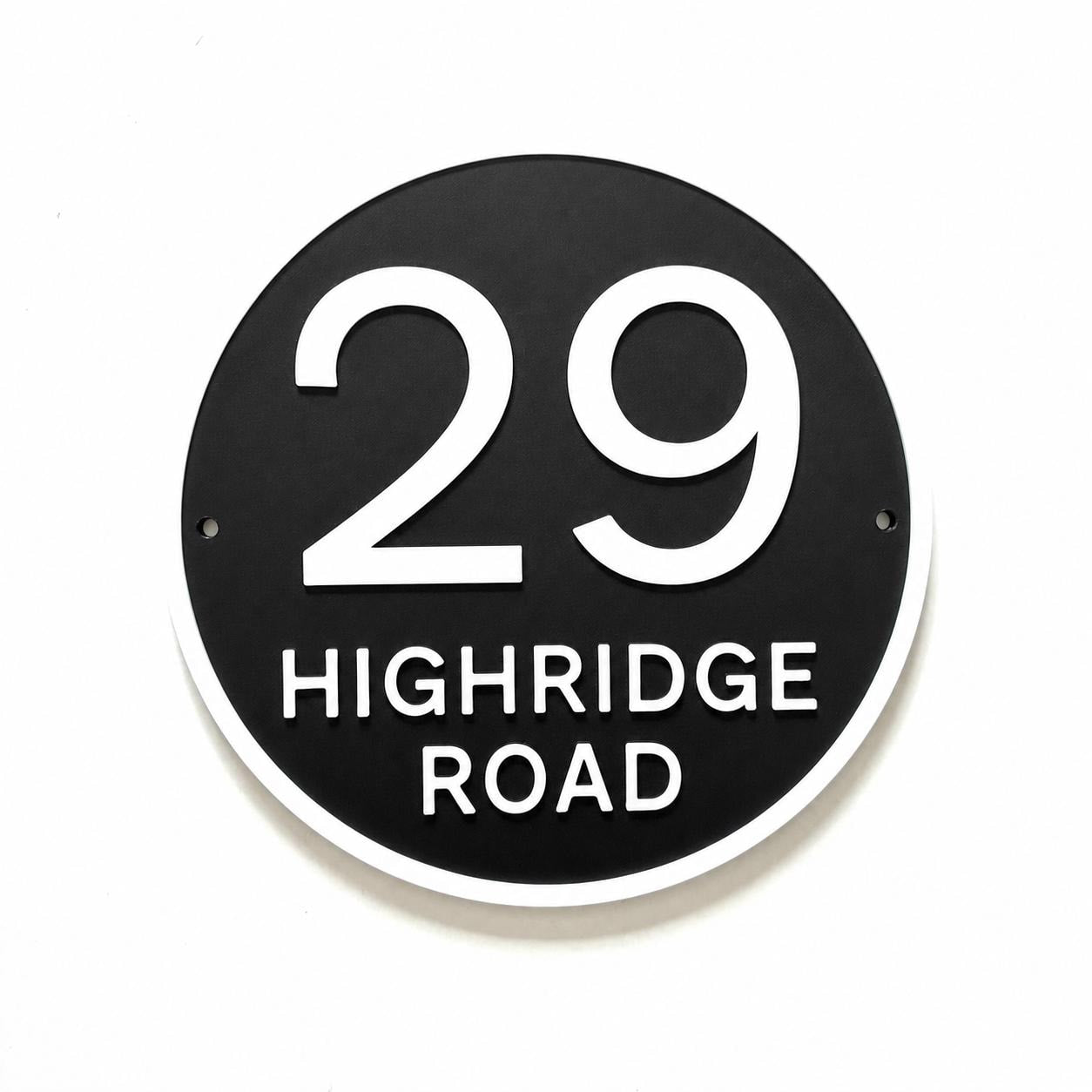 Personalised House Number Sign Custom Street Name Text Plaque Garden Wall Plate