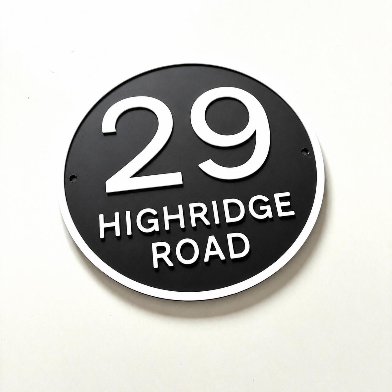 Personalised House Number Sign Custom Street Name Text Plaque Garden Wall Plate