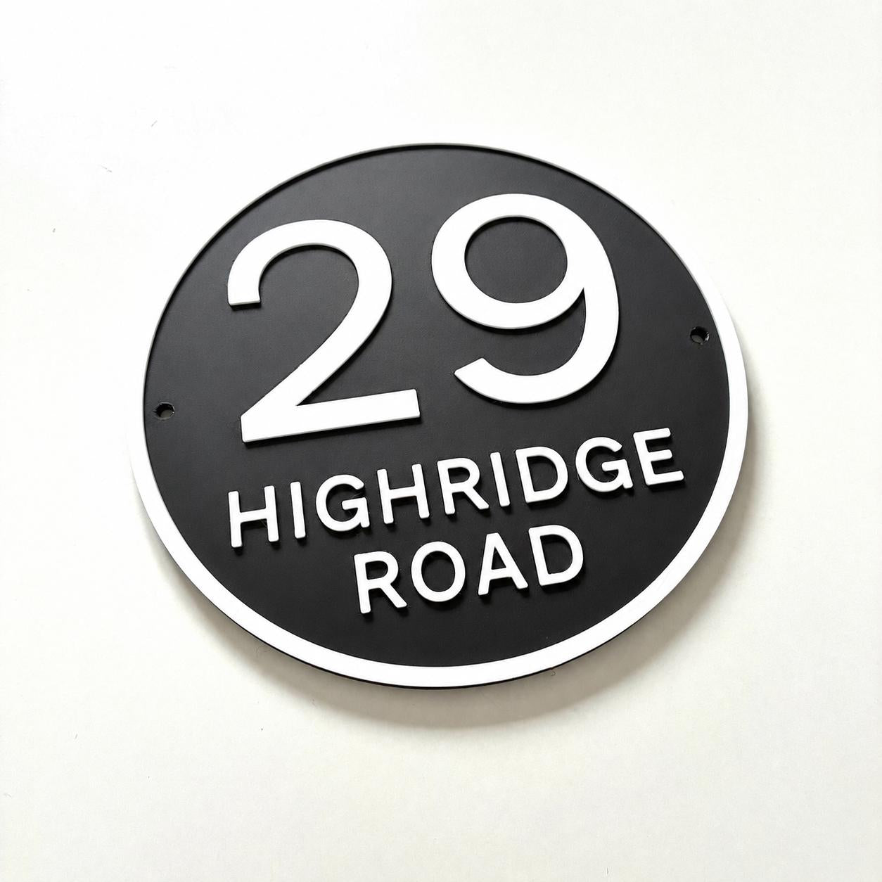 Personalised House Number Sign Custom Street Name Text Plaque Garden Wall Plate