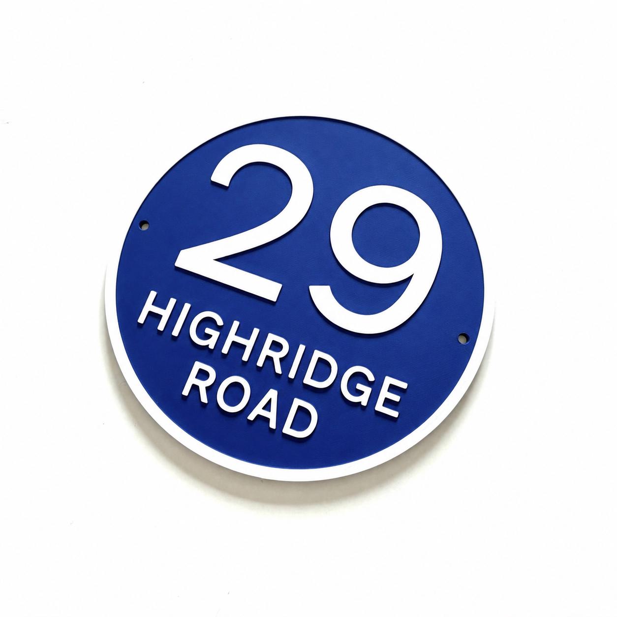 Personalised House Number Sign Custom Street Name Text Plaque Garden Wall Plate