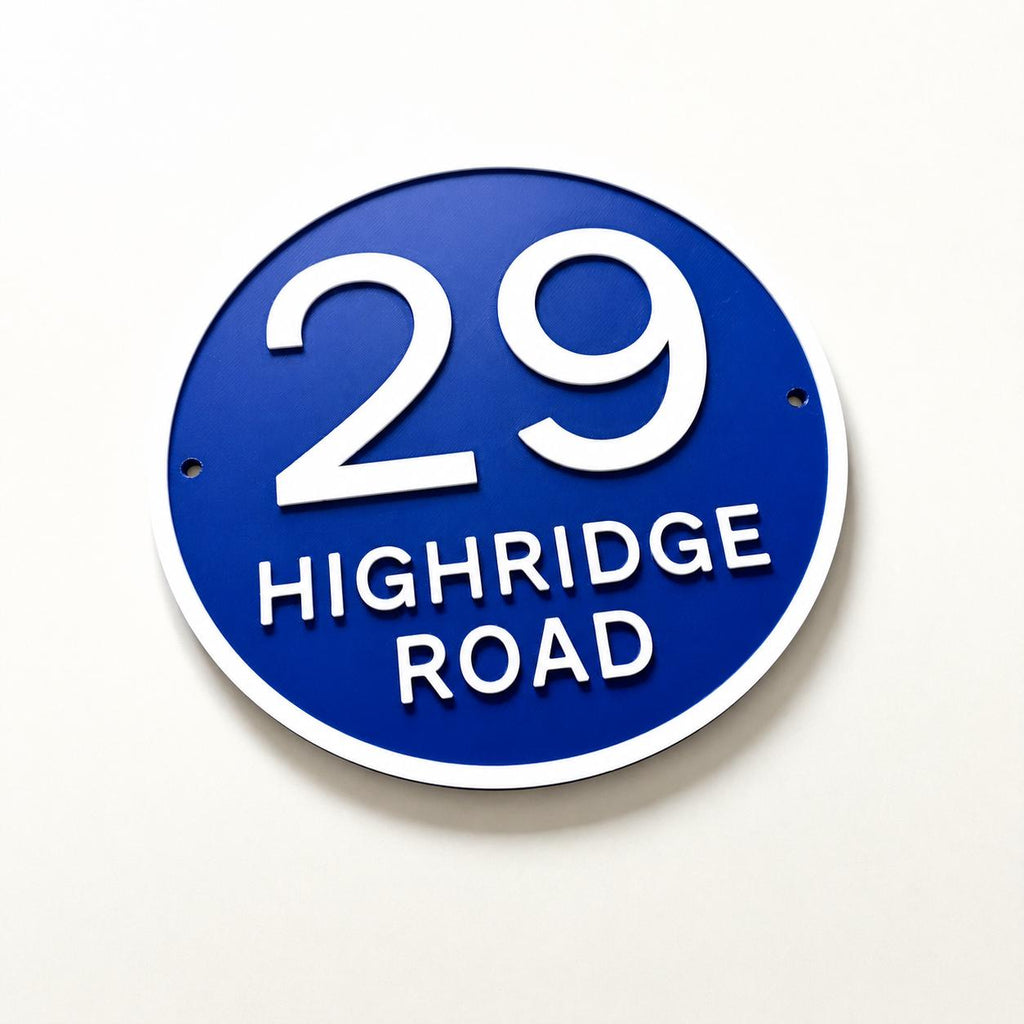 Personalised House Number Sign Custom Street Name Text Plaque Garden Wall Plate