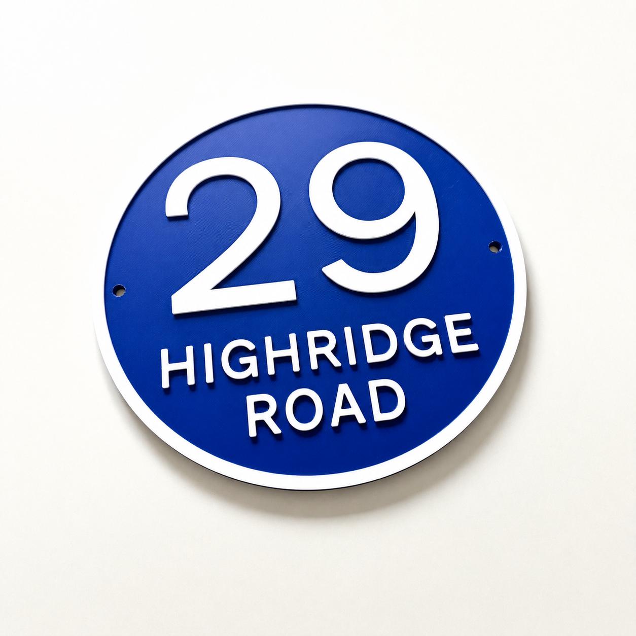 Personalised House Number Sign Custom Street Name Text Plaque Garden Wall Plate