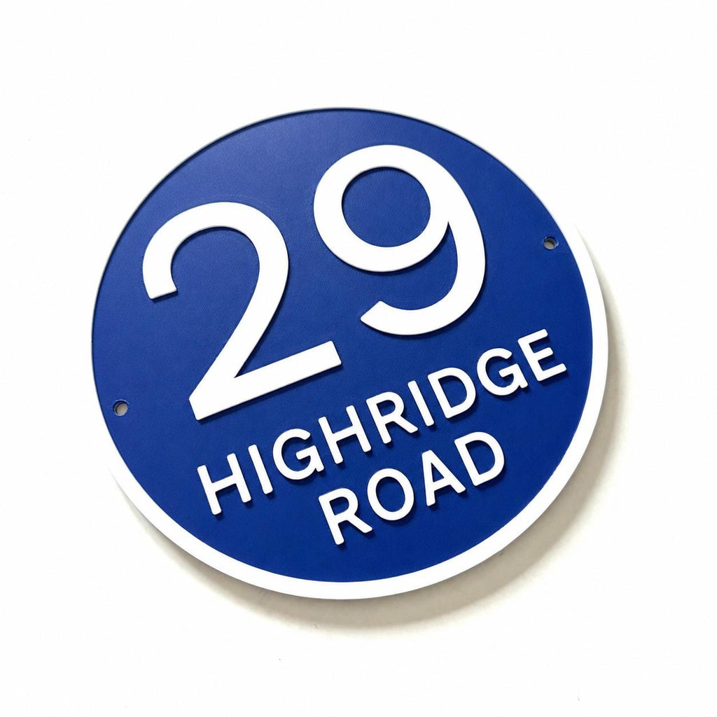 Personalised House Number Sign Custom Street Name Text Plaque Garden Wall Plate