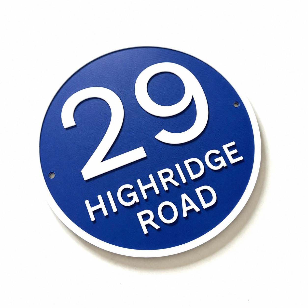 Personalised House Number Sign Custom Street Name Text Plaque Garden Wall Plate