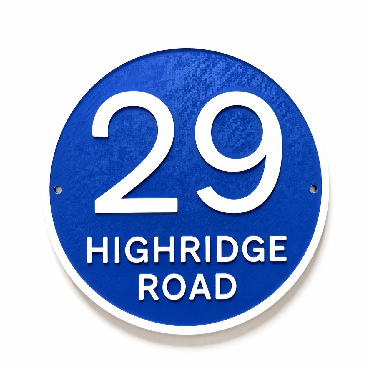 Personalised House Number Sign Custom Street Name Text Plaque Garden Wall Plate