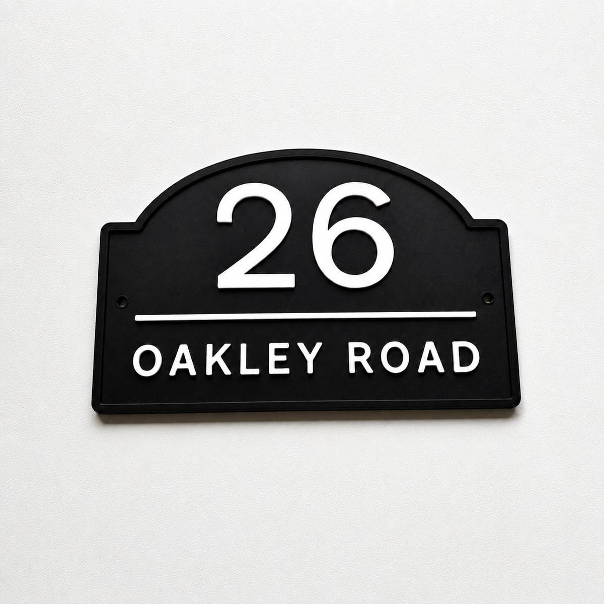 Personalised House Number Sign Modern Custom Street Name Text Plaque Wall Plate