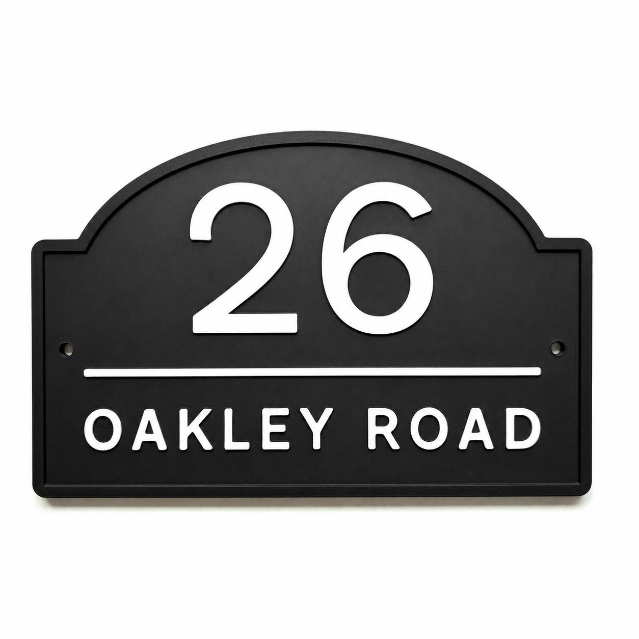 Personalised House Number Sign Modern Custom Street Name Text Plaque Wall Plate