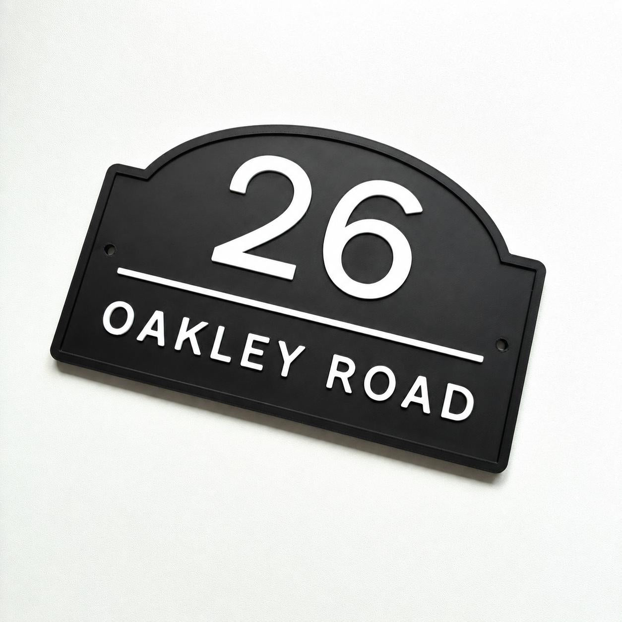Personalised House Number Sign Modern Custom Street Name Text Plaque Wall Plate