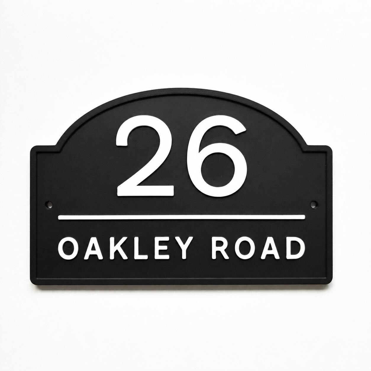 Personalised House Number Sign Modern Custom Street Name Text Plaque Wall Plate