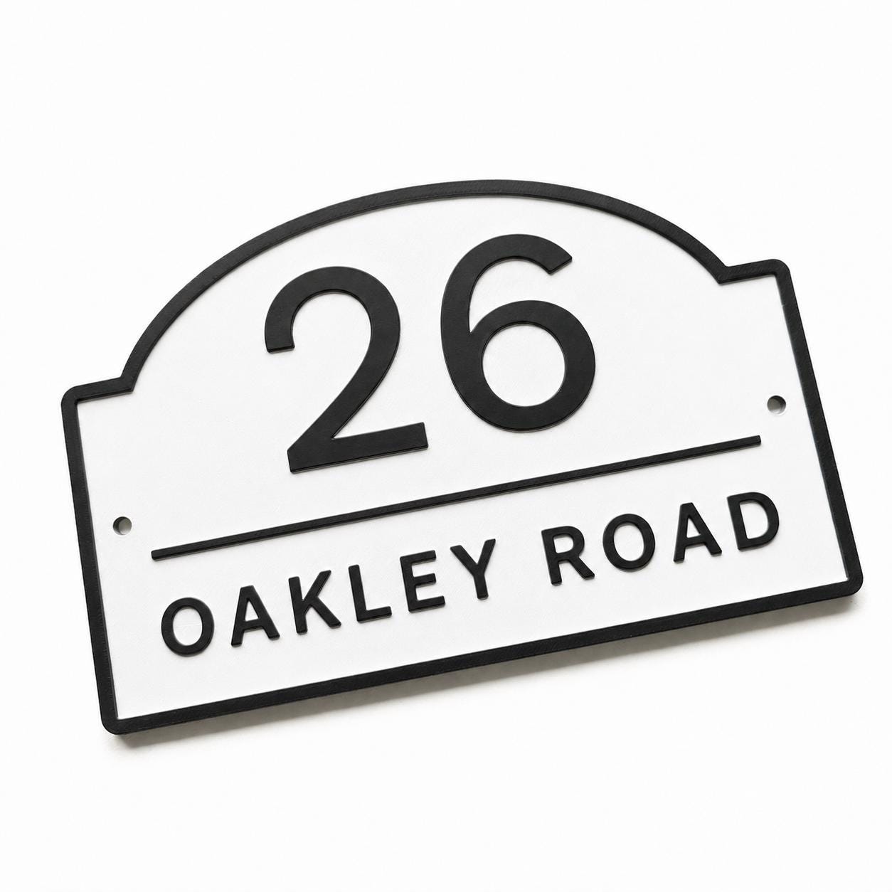 Personalised House Number Sign Modern Custom Street Name Text Plaque Wall Plate