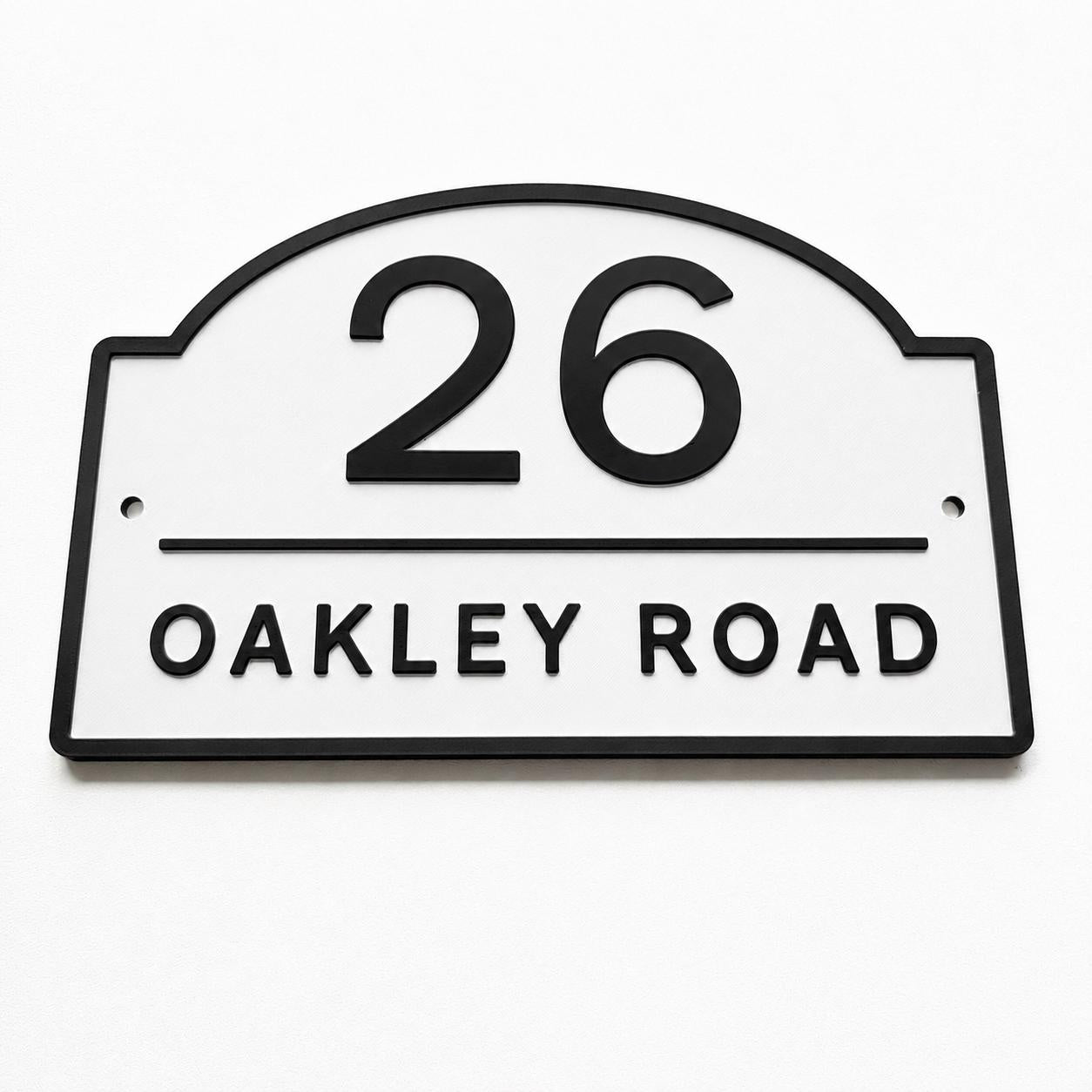 Personalised House Number Sign Modern Custom Street Name Text Plaque Wall Plate