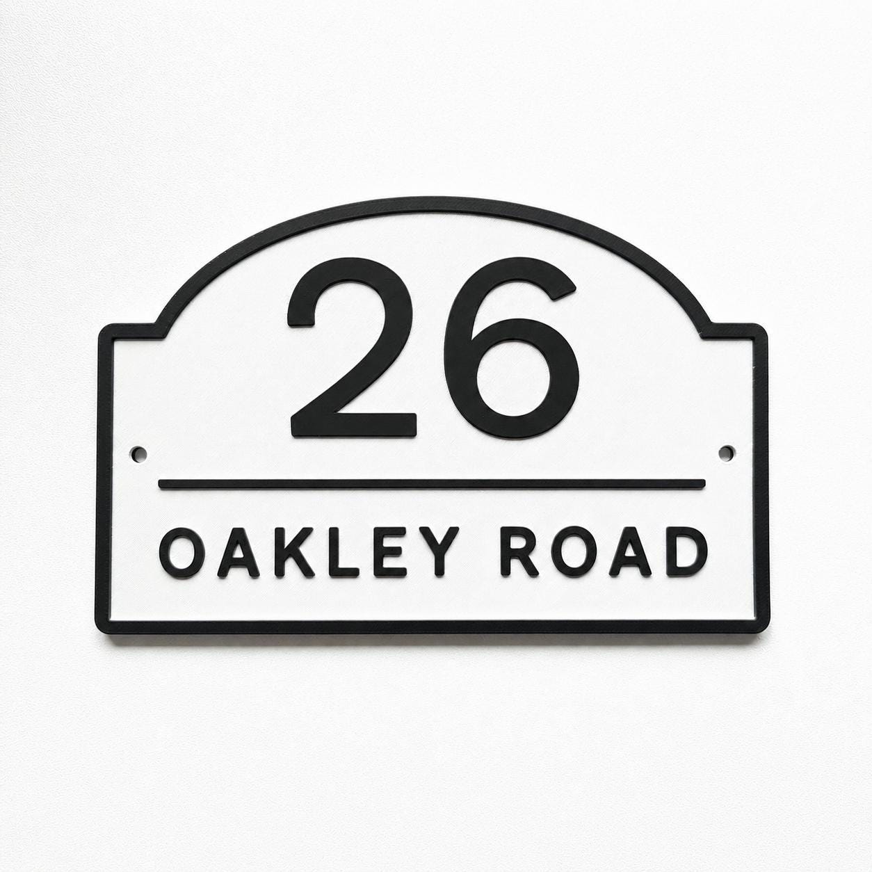 Personalised House Number Sign Modern Custom Street Name Text Plaque Wall Plate
