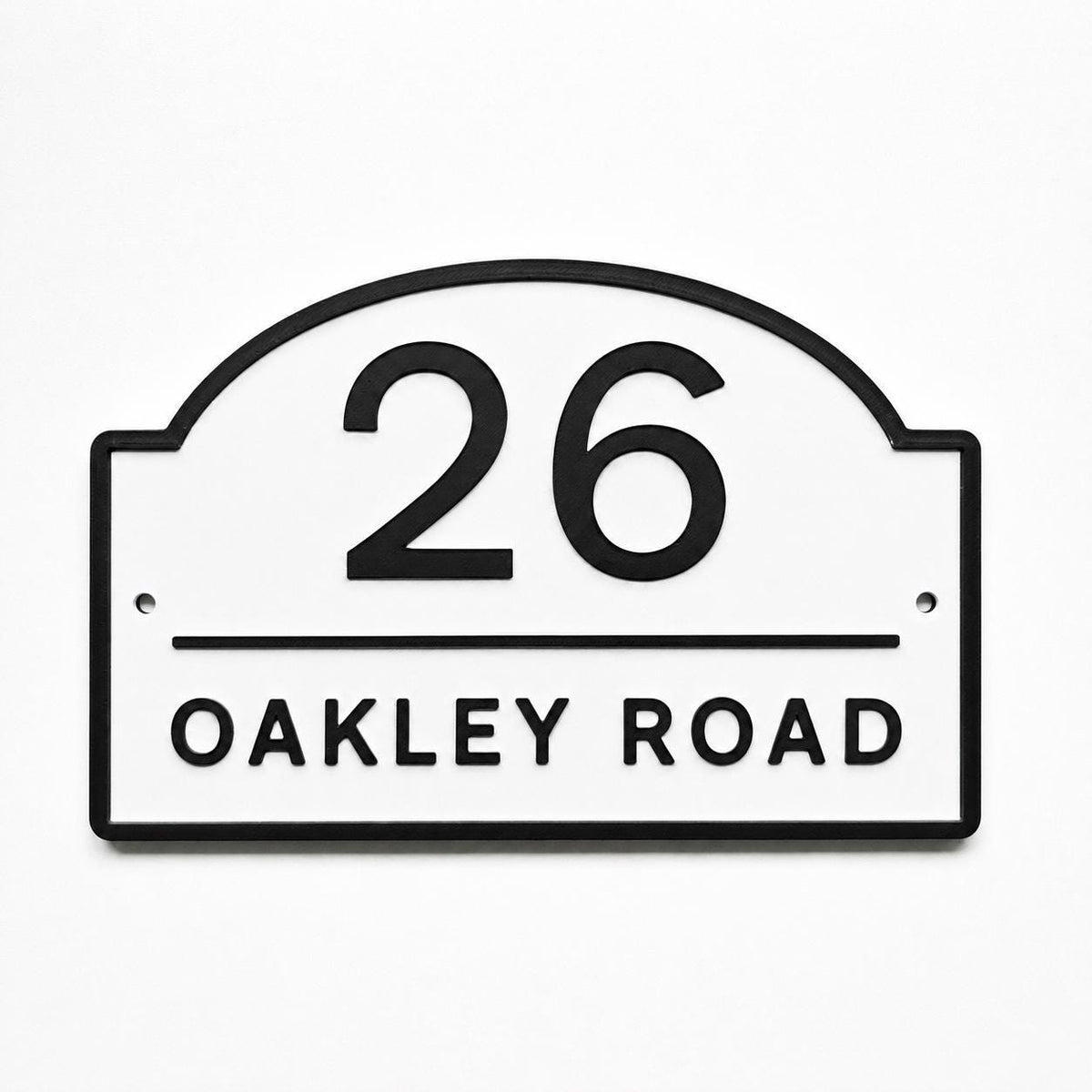 Personalised House Number Sign Modern Custom Street Name Text Plaque Wall Plate