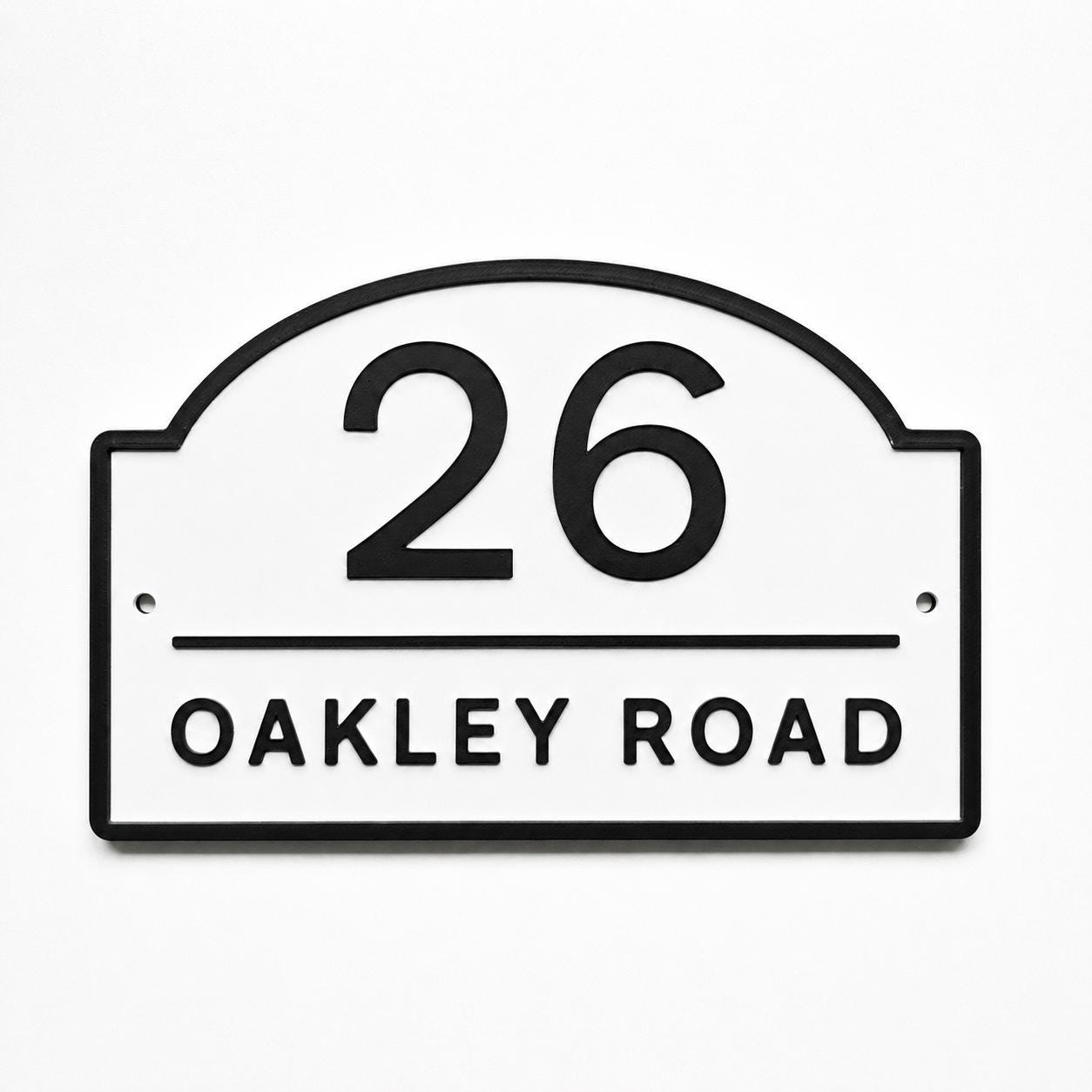 Personalised House Number Sign Modern Custom Street Name Text Plaque Wall Plate