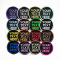 Personalised Embroidered Text Circle Patch Iron On & Sew On Custom Name Badge