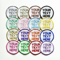 Personalised Embroidered Text Circle Patch Iron On & Sew On Custom Name Badge