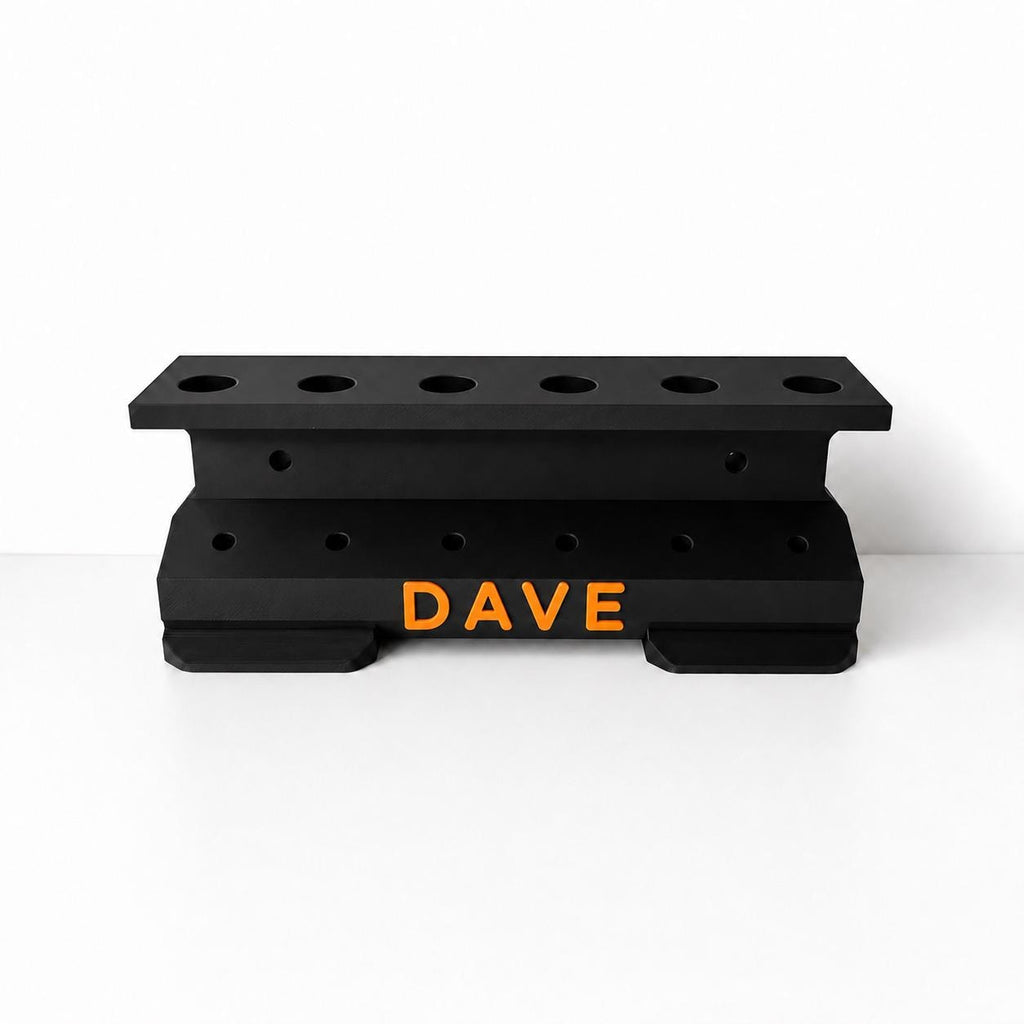 Personalised 6-Slot Darts Holder Name Text Wall Mounted/Freestanding Rack Stand