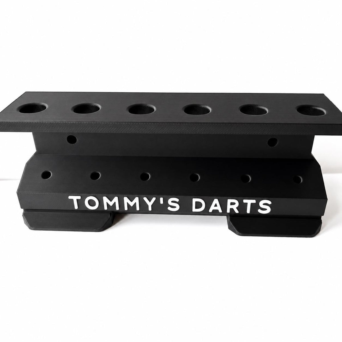 Personalised 6-Slot Darts Holder Name Text Wall Mounted/Freestanding Rack Stand