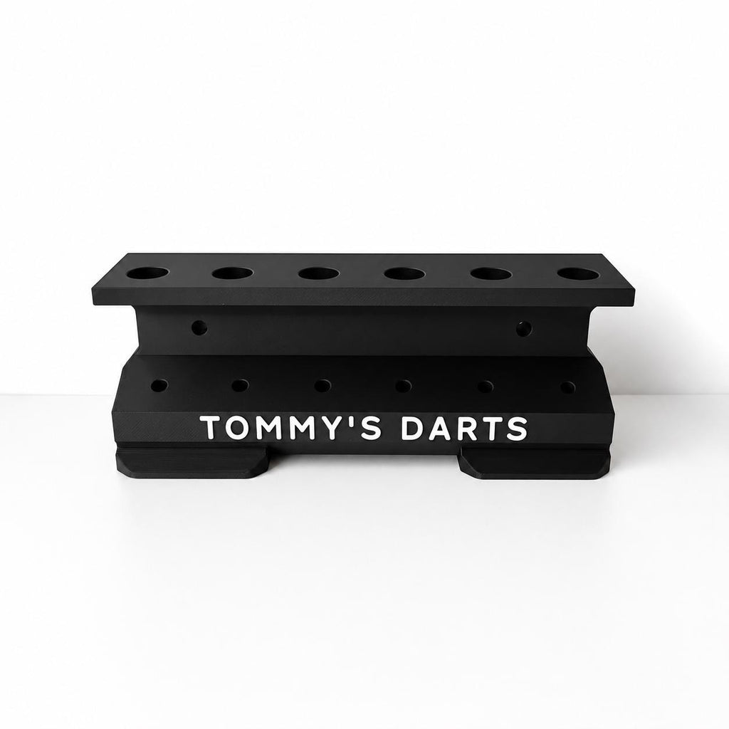 Personalised 6-Slot Darts Holder Name Text Wall Mounted/Freestanding Rack Stand