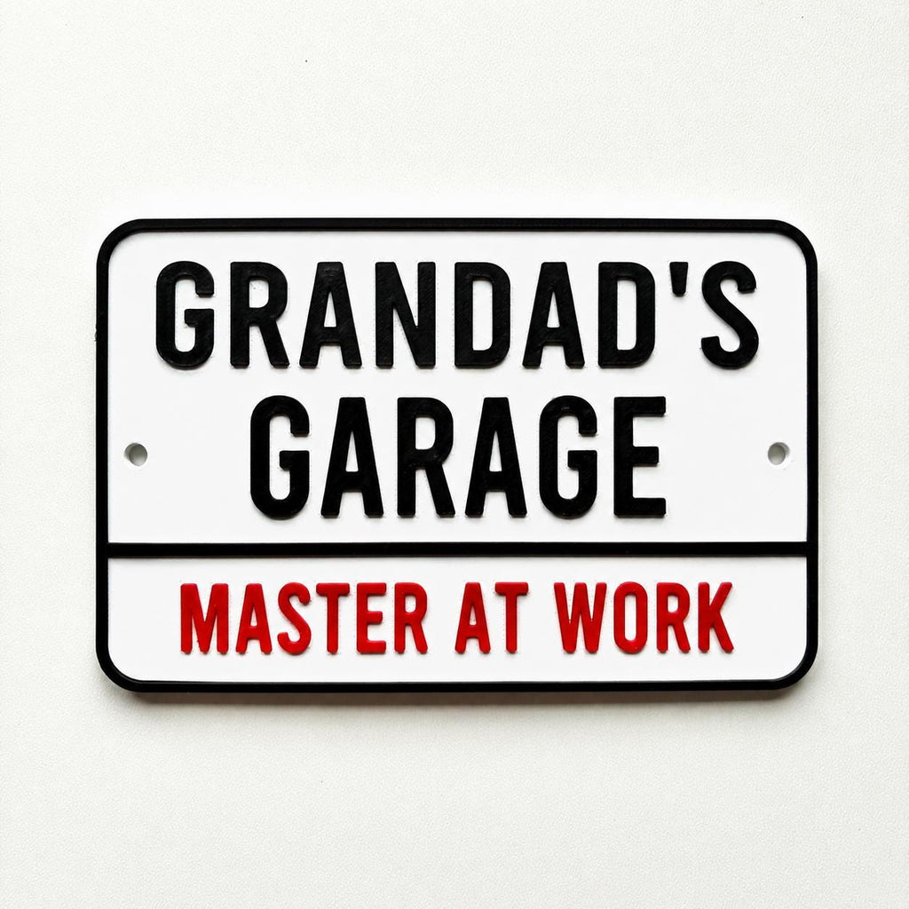 Personalised Text Sign - Novelty Man Cave Workshop Garage Shed Funny Gift Plaque