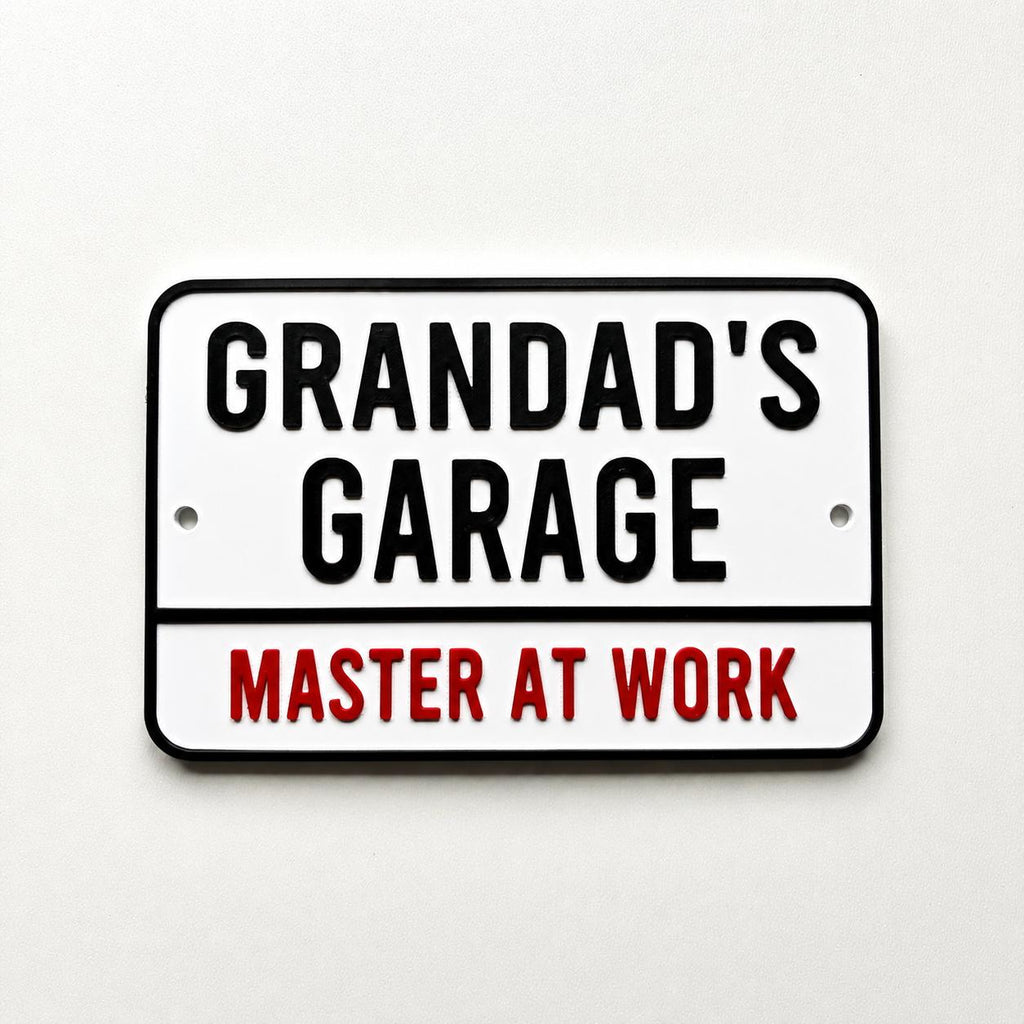 Personalised Text Sign - Novelty Man Cave Workshop Garage Shed Funny Gift Plaque