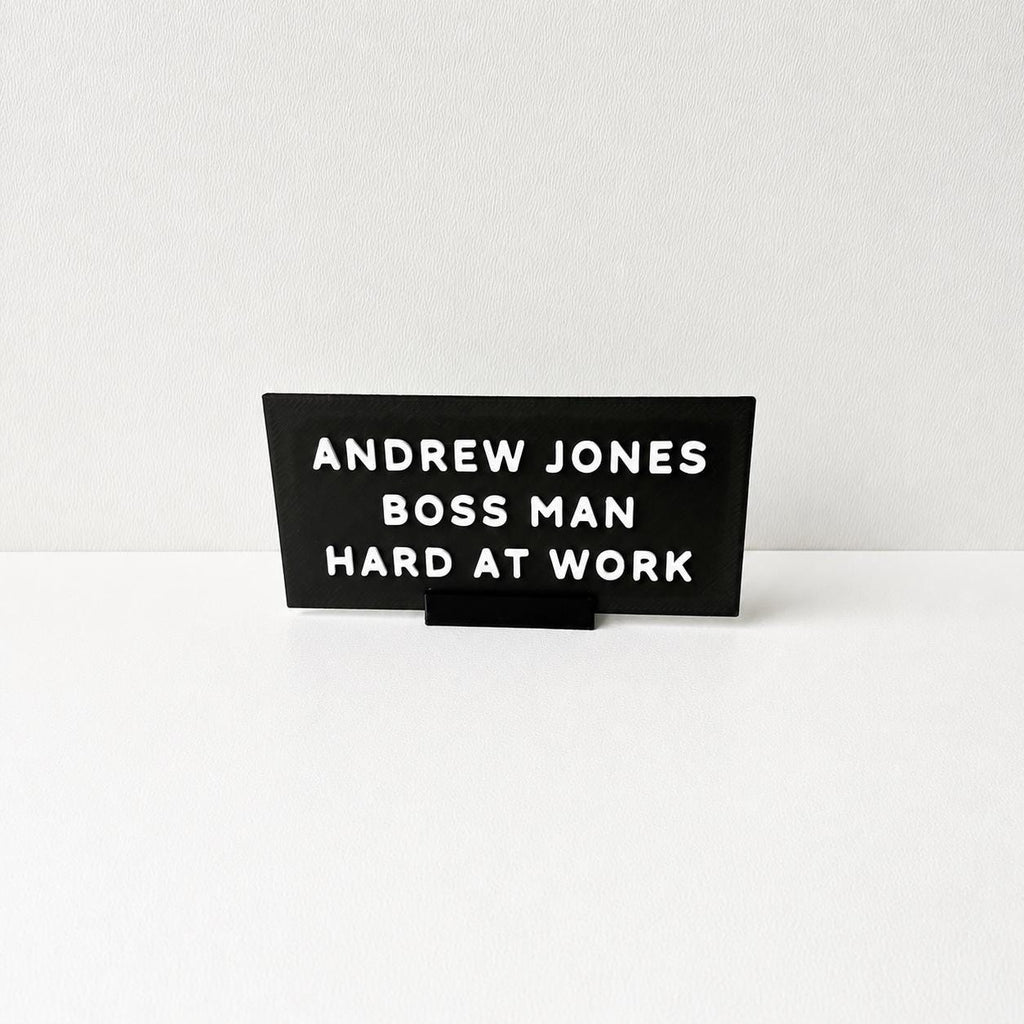 Personalised Mini Desk Sign Novelty Office Work Teacher Funny Gift Name Plate