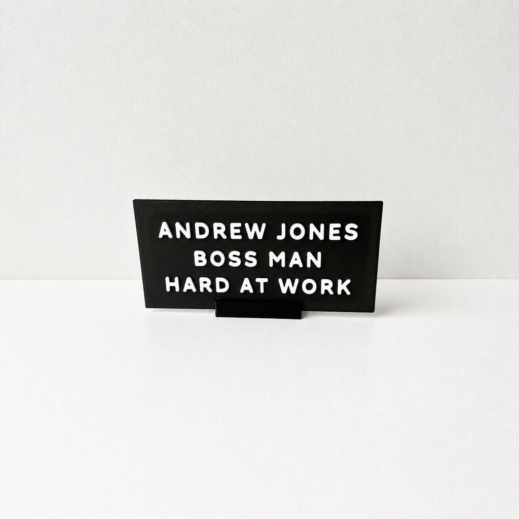 Personalised Mini Desk Sign Novelty Office Work Teacher Funny Gift Name Plate