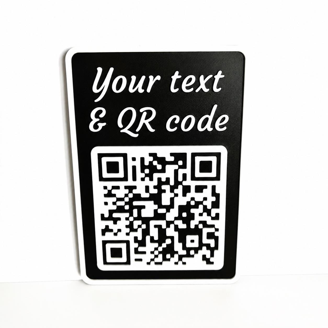 Personalised QR Code Sign Custom Social Media Follow Link Business Website Wi-Fi