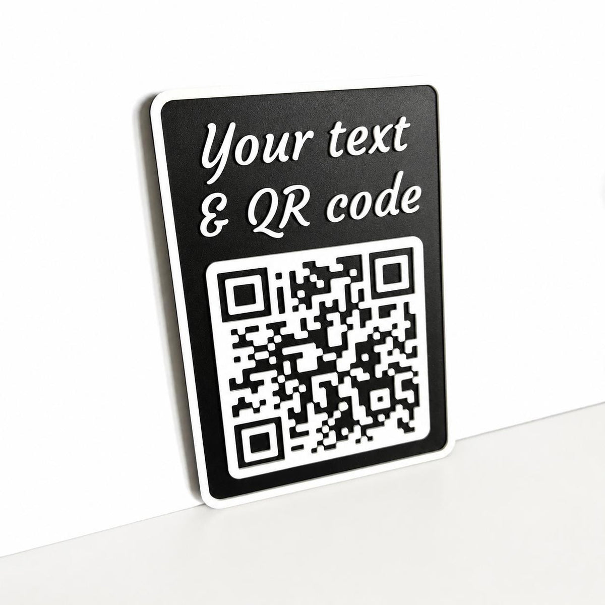 Personalised QR Code Sign Custom Social Media Follow Link Business Website Wi-Fi