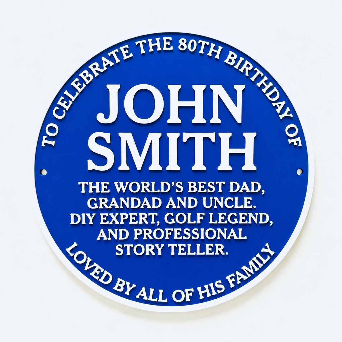 Personalised Blue Plaque - Fully Customised Heritage Style Wall Plate Sign Gift