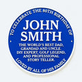 Personalised Blue Plaque - Fully Customised Heritage Style Wall Plate Sign Gift
