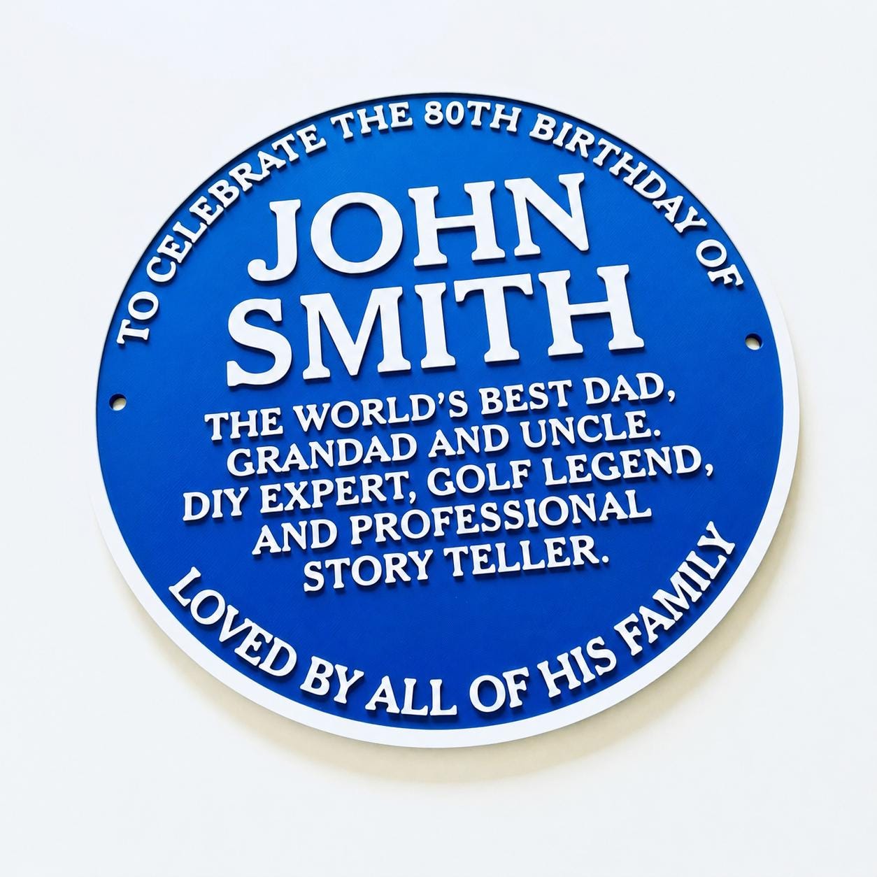 Personalised Blue Plaque - Fully Customised Heritage Style Wall Plate Sign Gift