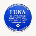 Personalised Pet Memorial Blue Plaque - Heritage Style Dog Cat Wall Plate Sign