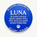 Personalised Pet Memorial Blue Plaque - Heritage Style Dog Cat Wall Plate Sign