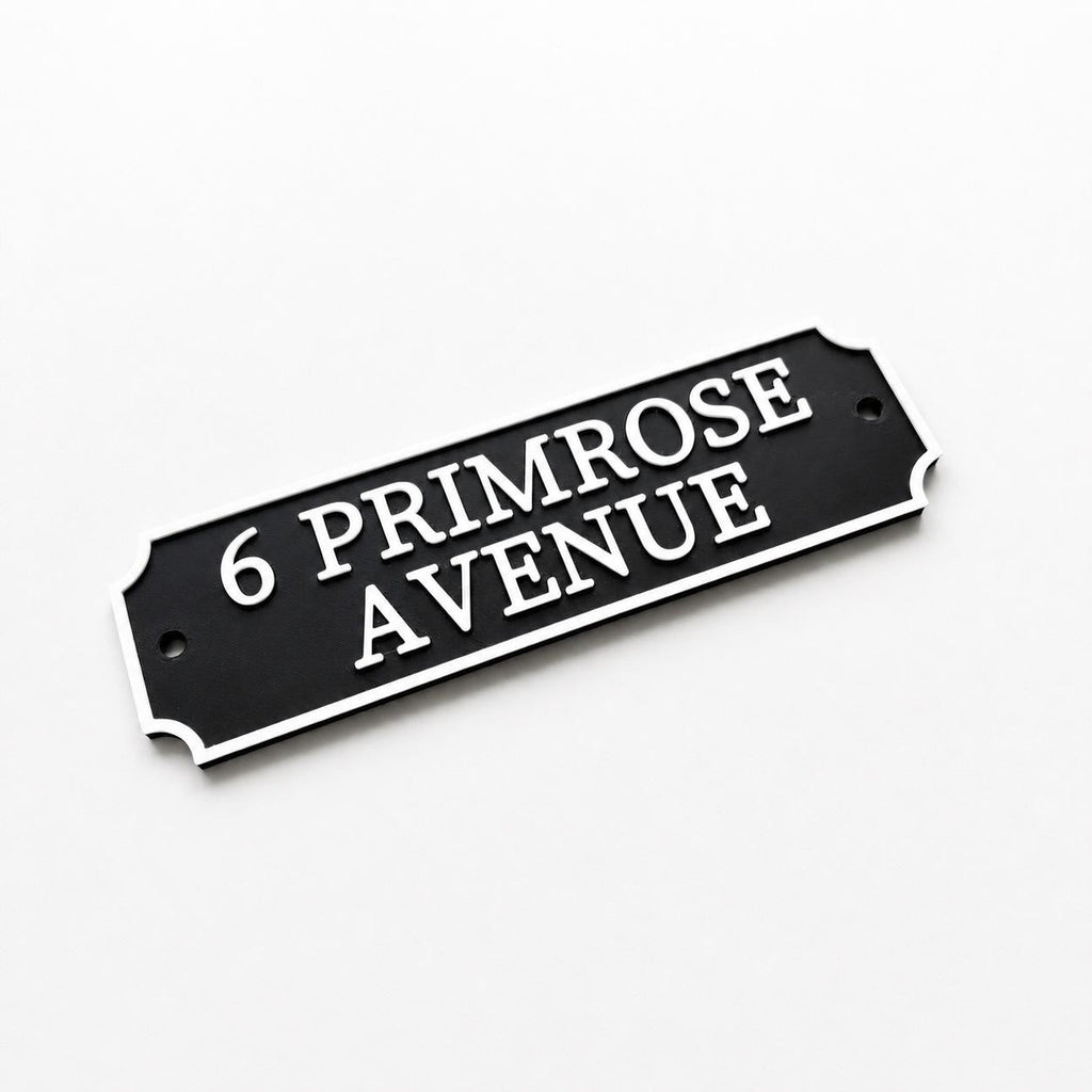 Personalised Text Sign Custom House Name Plaque Garden Wall Plate Memorial Bench