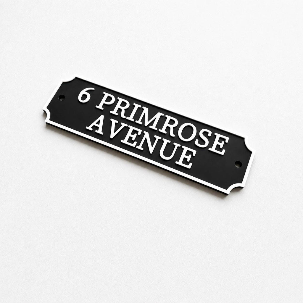 Personalised Text Sign Custom House Name Plaque Garden Wall Plate Memorial Bench