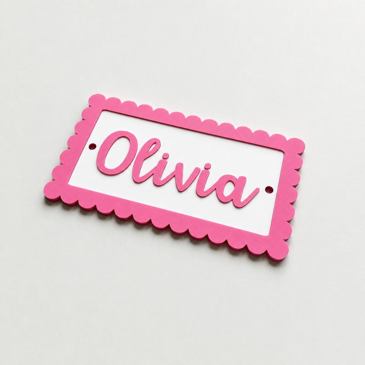 Personalised Name Door Sign – Custom Girls Bedroom Pink Decoration Plate Plaque