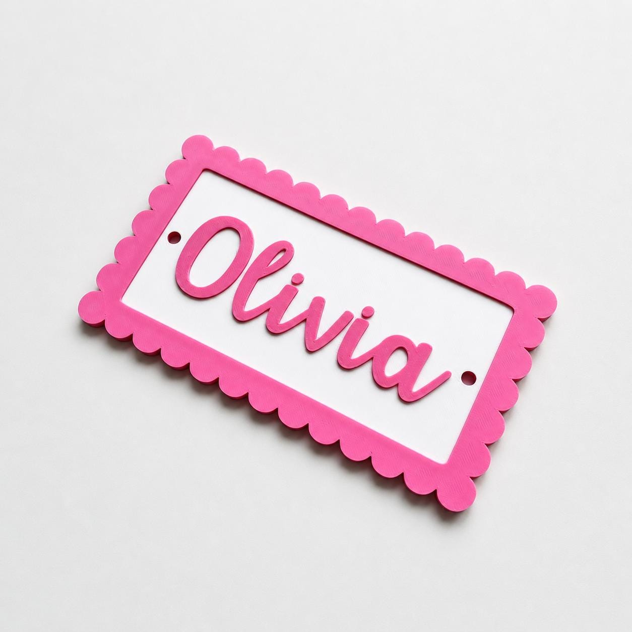 Personalised Name Door Sign – Custom Girls Bedroom Pink Decoration Plate Plaque
