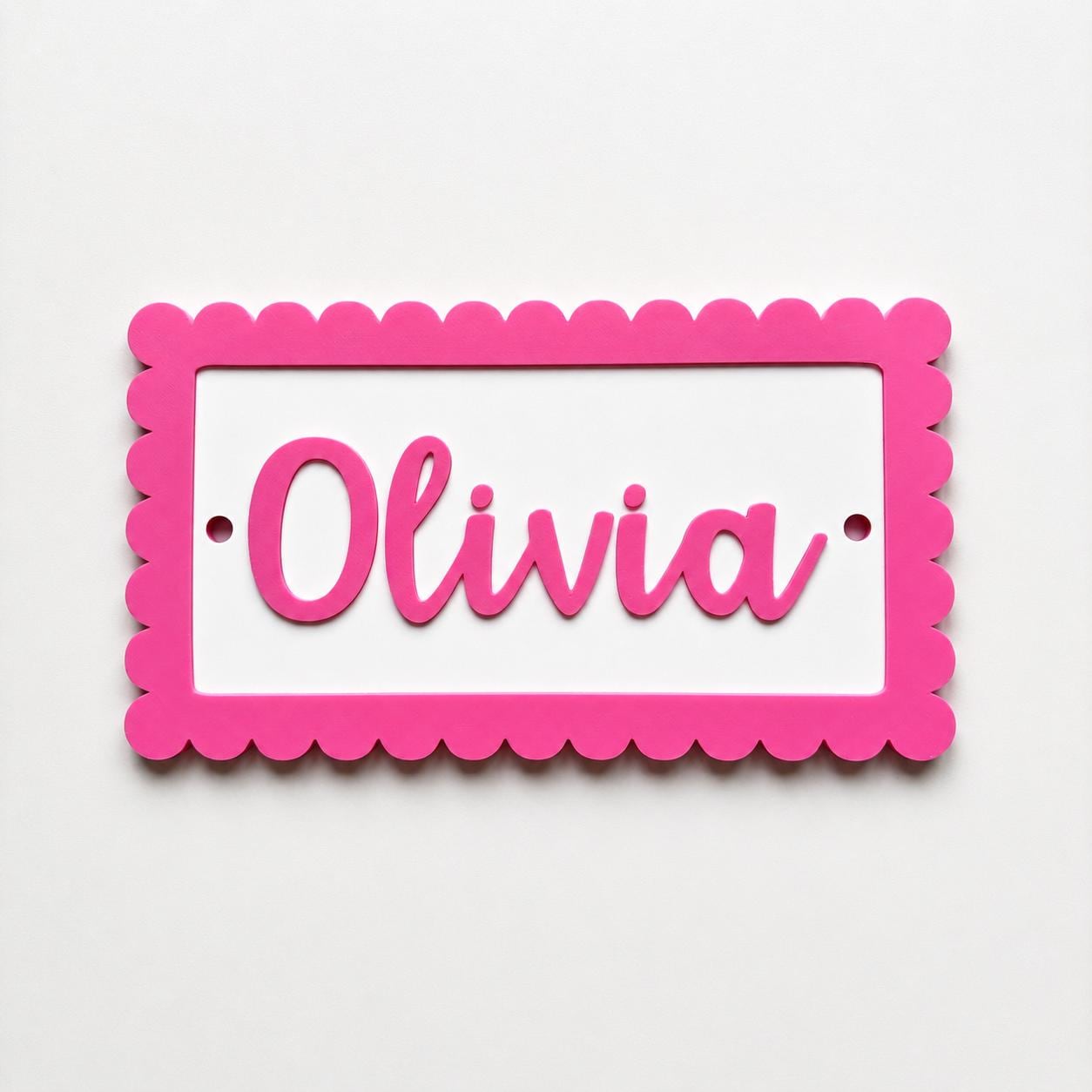 Personalised Name Door Sign – Custom Girls Bedroom Pink Decoration Plate Plaque