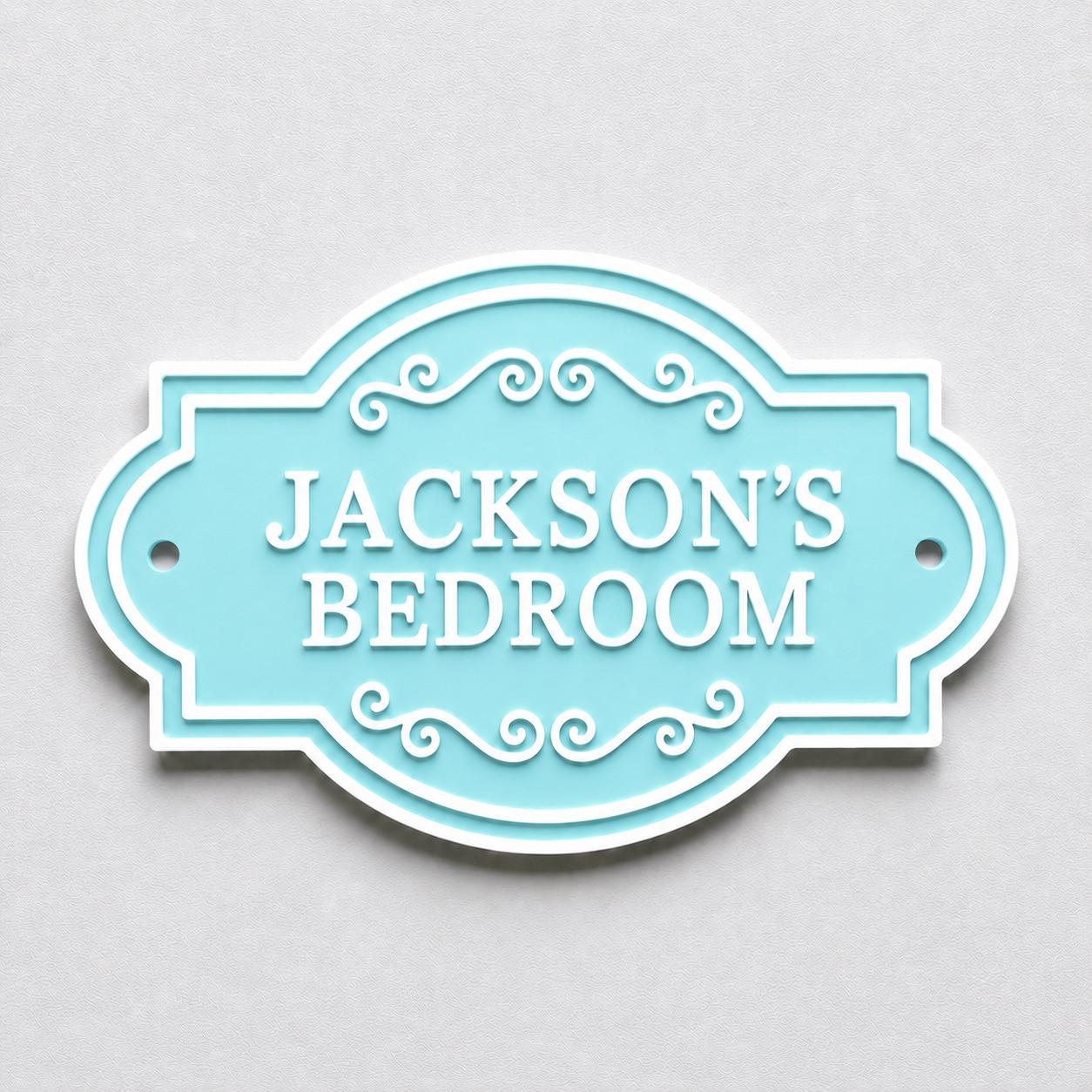 Personalised Kids Name Door Sign – Custom Girls Boys Bedroom Decoration Plate