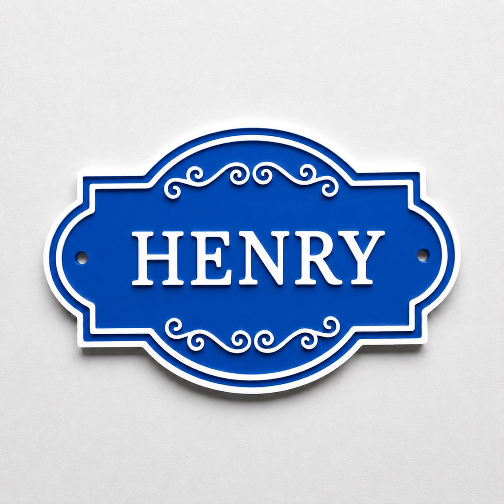 Personalised Kids Name Door Sign – Custom Girls Boys Bedroom Decoration Plate
