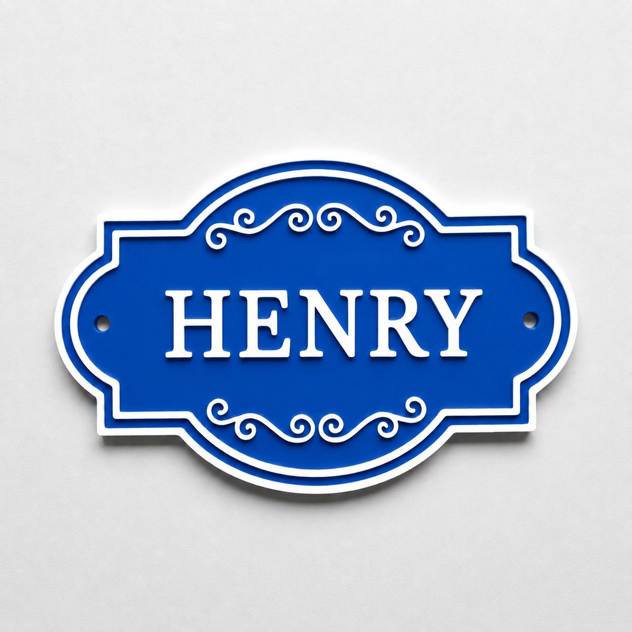 Personalised Kids Name Door Sign – Custom Girls Boys Bedroom Decoration Plate