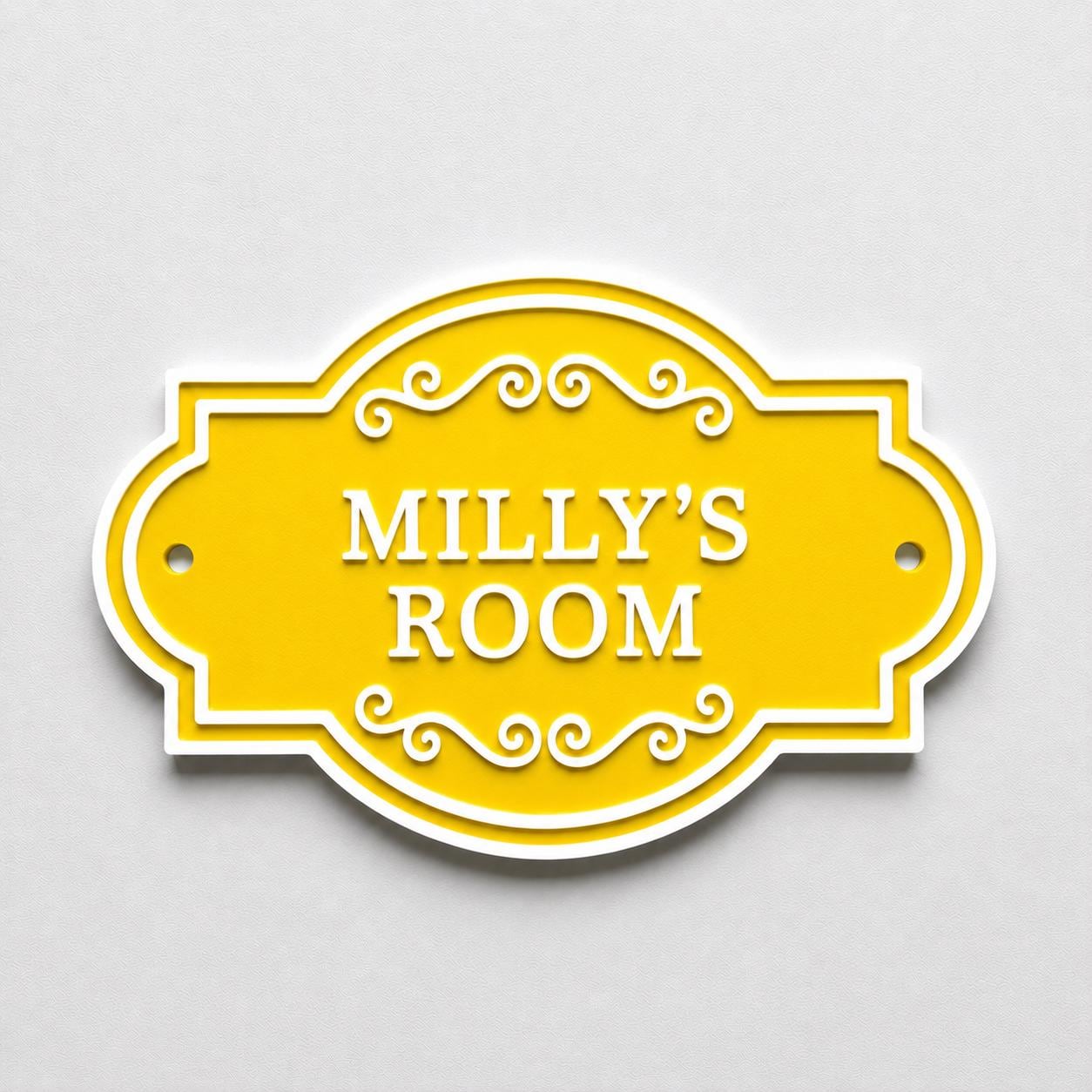 Personalised Kids Name Door Sign – Custom Girls Boys Bedroom Decoration Plate